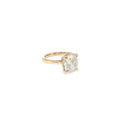 14K yellow gold solitaire engagement ring with a cushion-cut lab-grown diamond center.