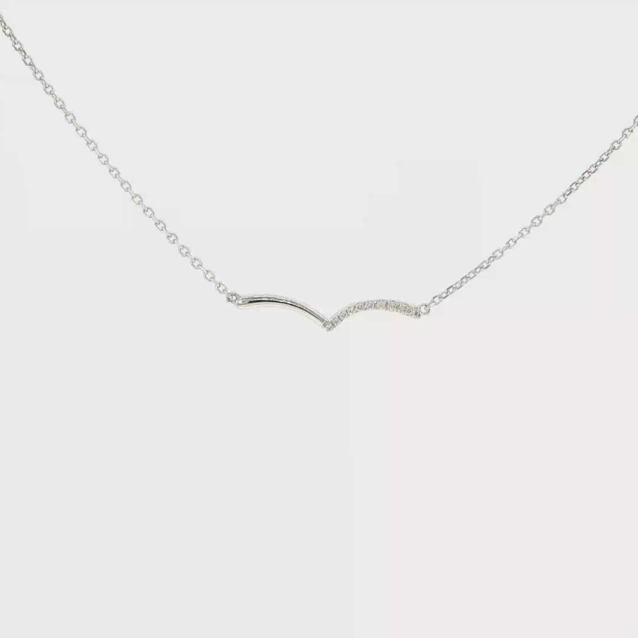 Asymmetrical Diamond Wave Necklace