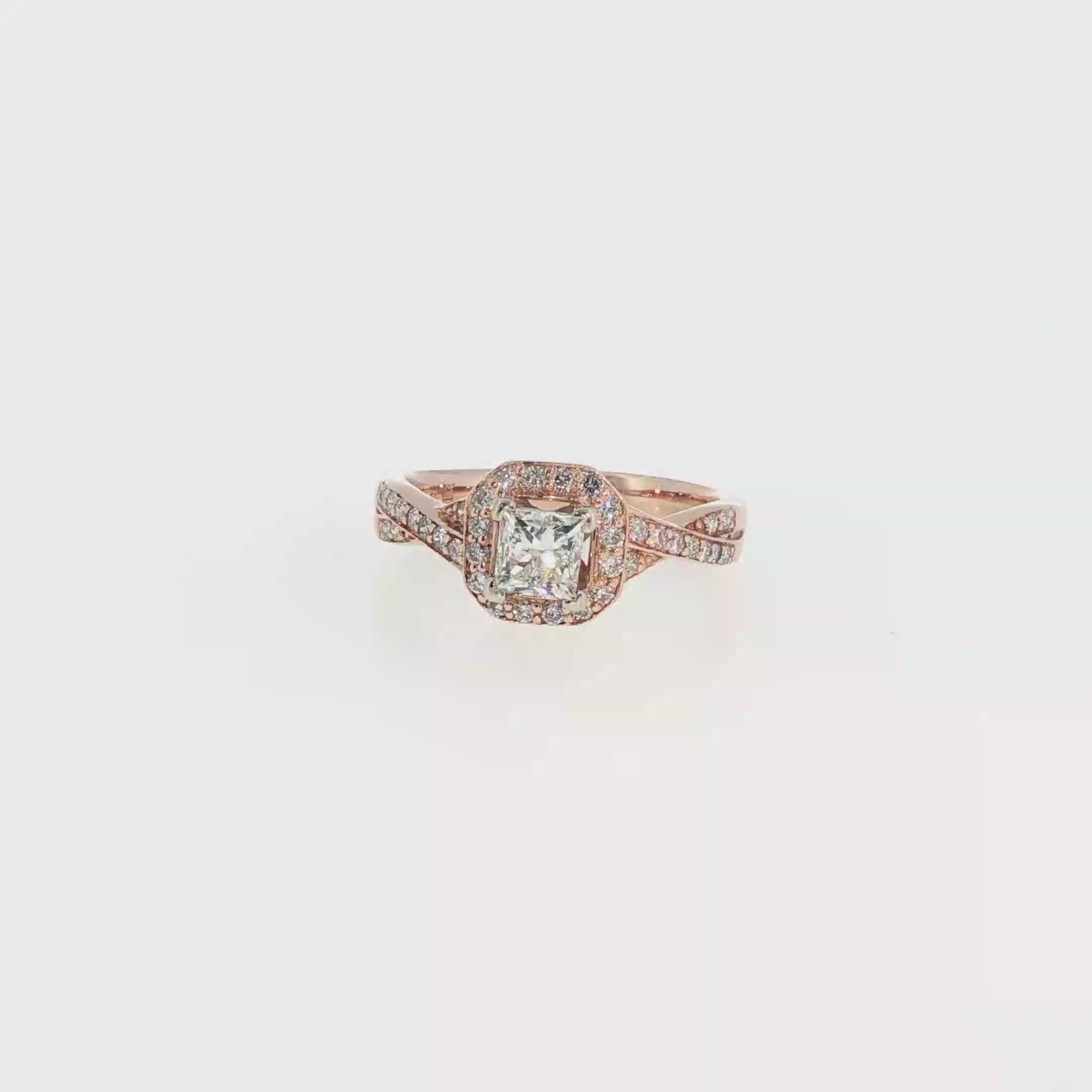 Cushion-Cut Diamond Halo Ring