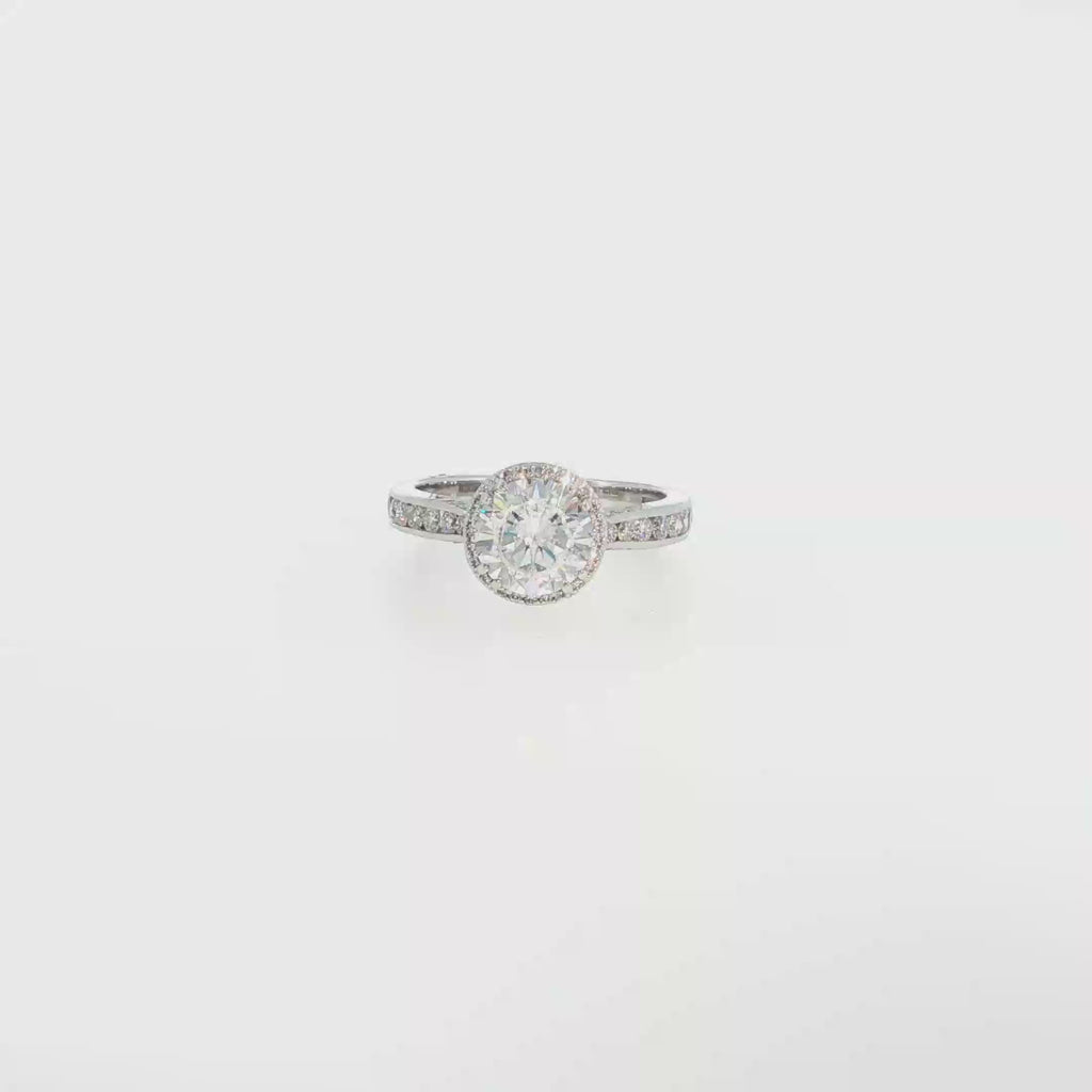 Tacori Cubic Zirconia and Diamond Halo Ring