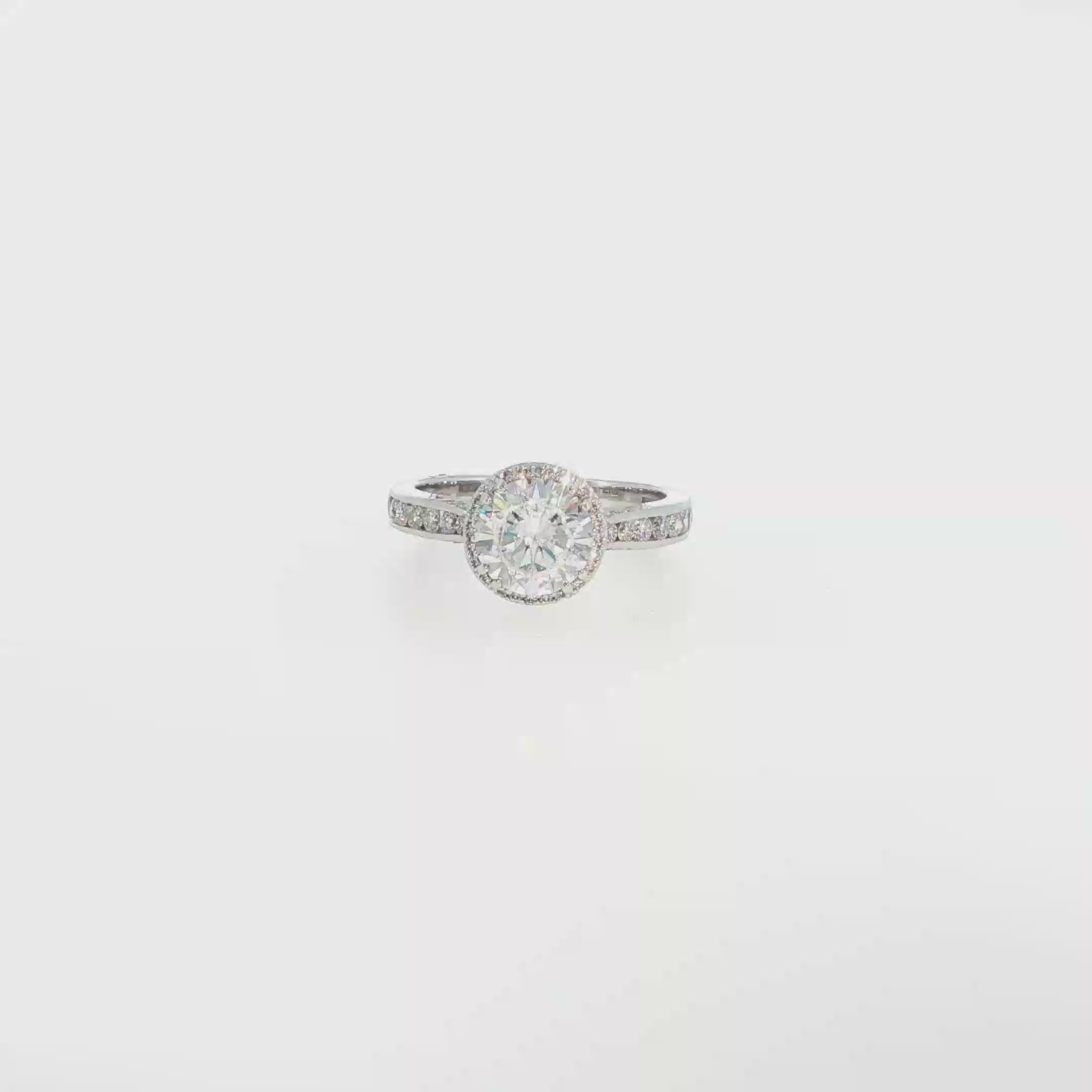 Tacori Cubic Zirconia and Diamond Halo Ring