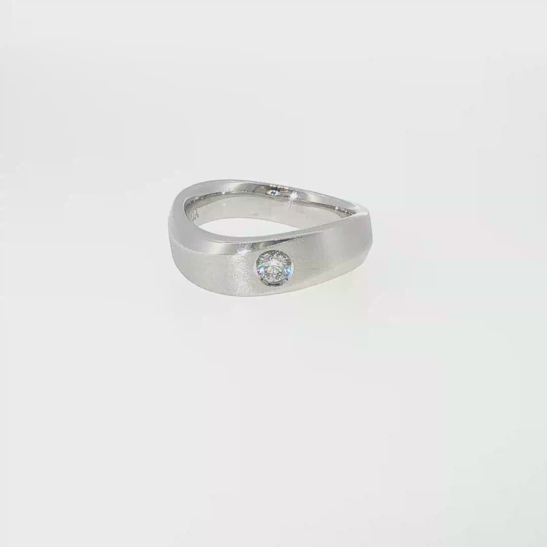 Textured Flush-Set Diamond Men’s Band