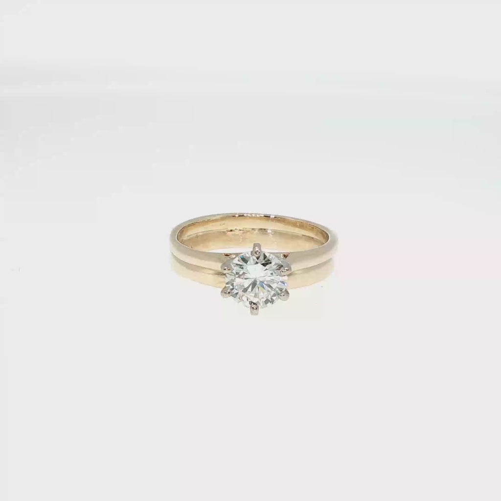 Round Diamond Cathedral Bridal Set