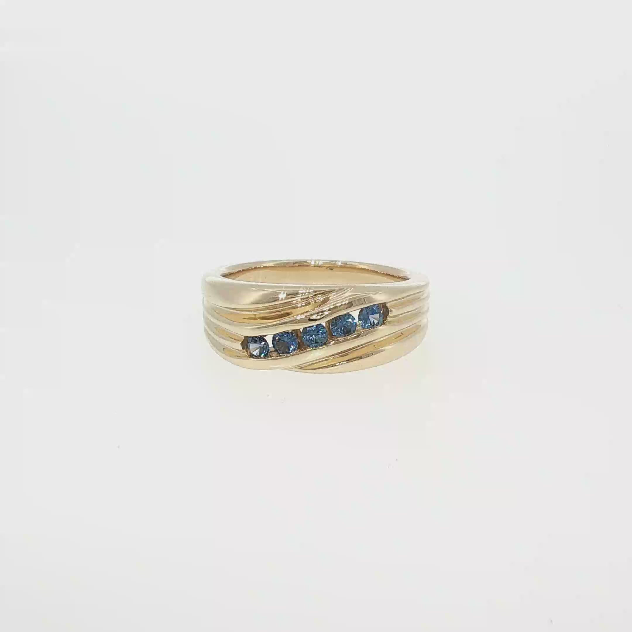 Channel-Set Montana Yogo Sapphire Men’s Ring