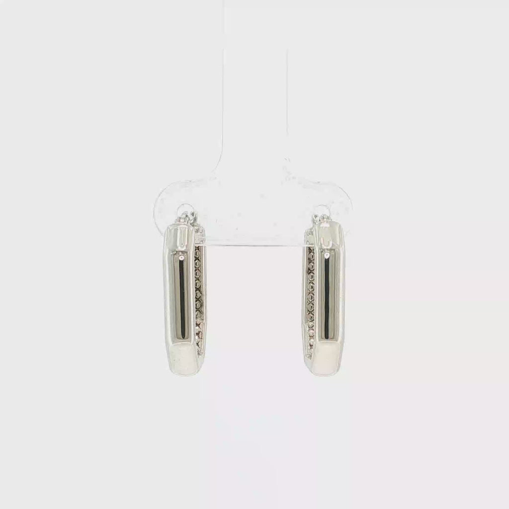 Textured Octagonal Hoop Earrings