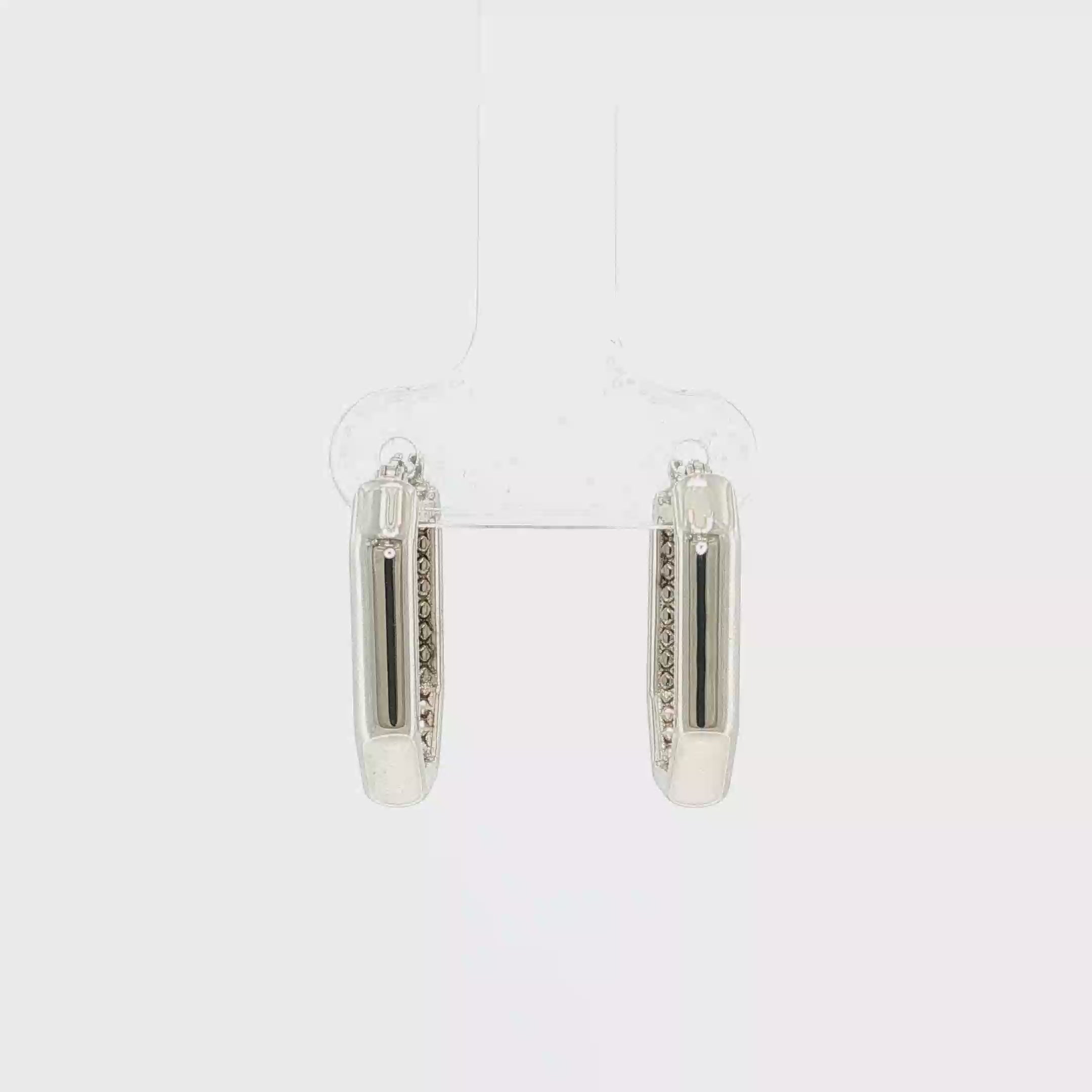 Textured Octagonal Hoop Earrings